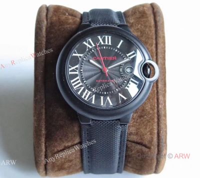 TW Factory Cartier Ballon Bleu Replica 42mm All Black Watch